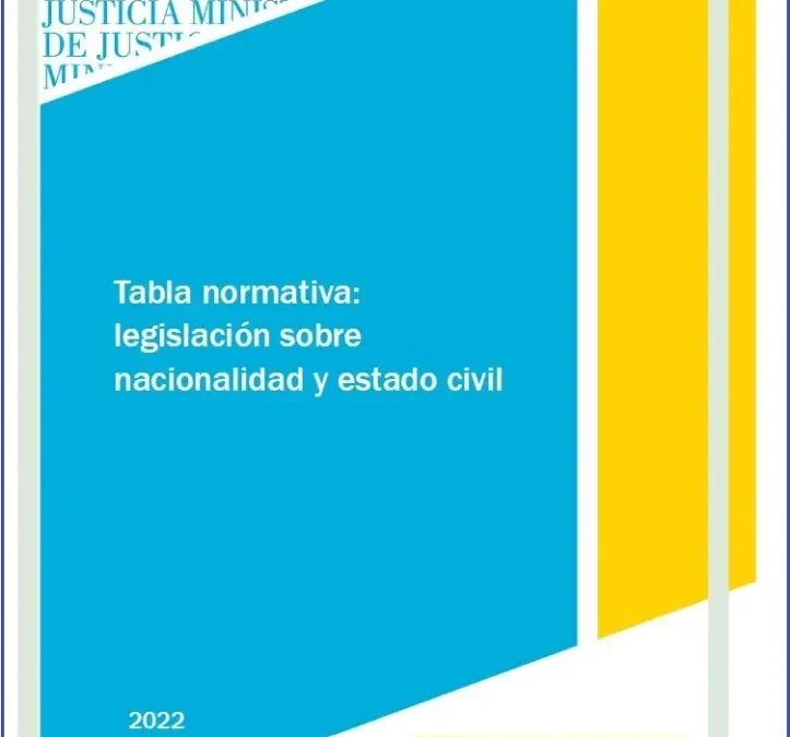 Tabla normativa sobre nacionalidad y estado civil